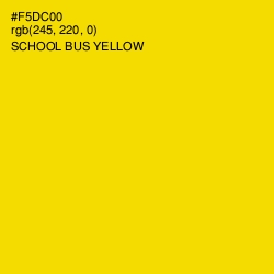 #F5DC00 - School bus Yellow Color Image